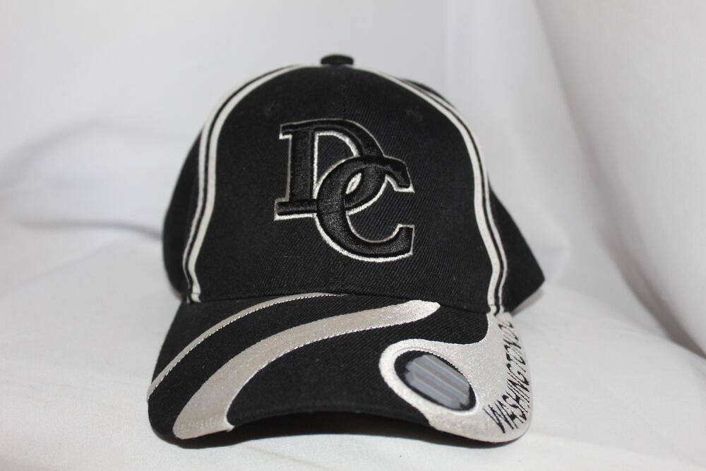 City Hunter Hat Cap Strap Back Mens One Size Black Washington DC Embroidered